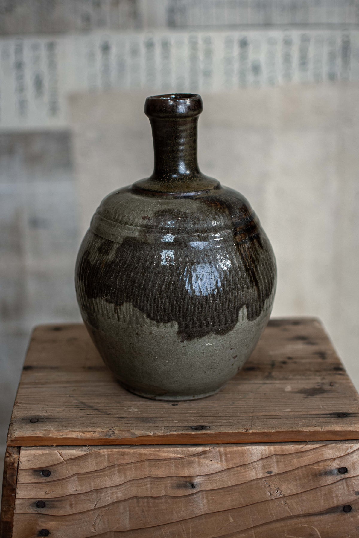 Antique Japanese Sake Bottle