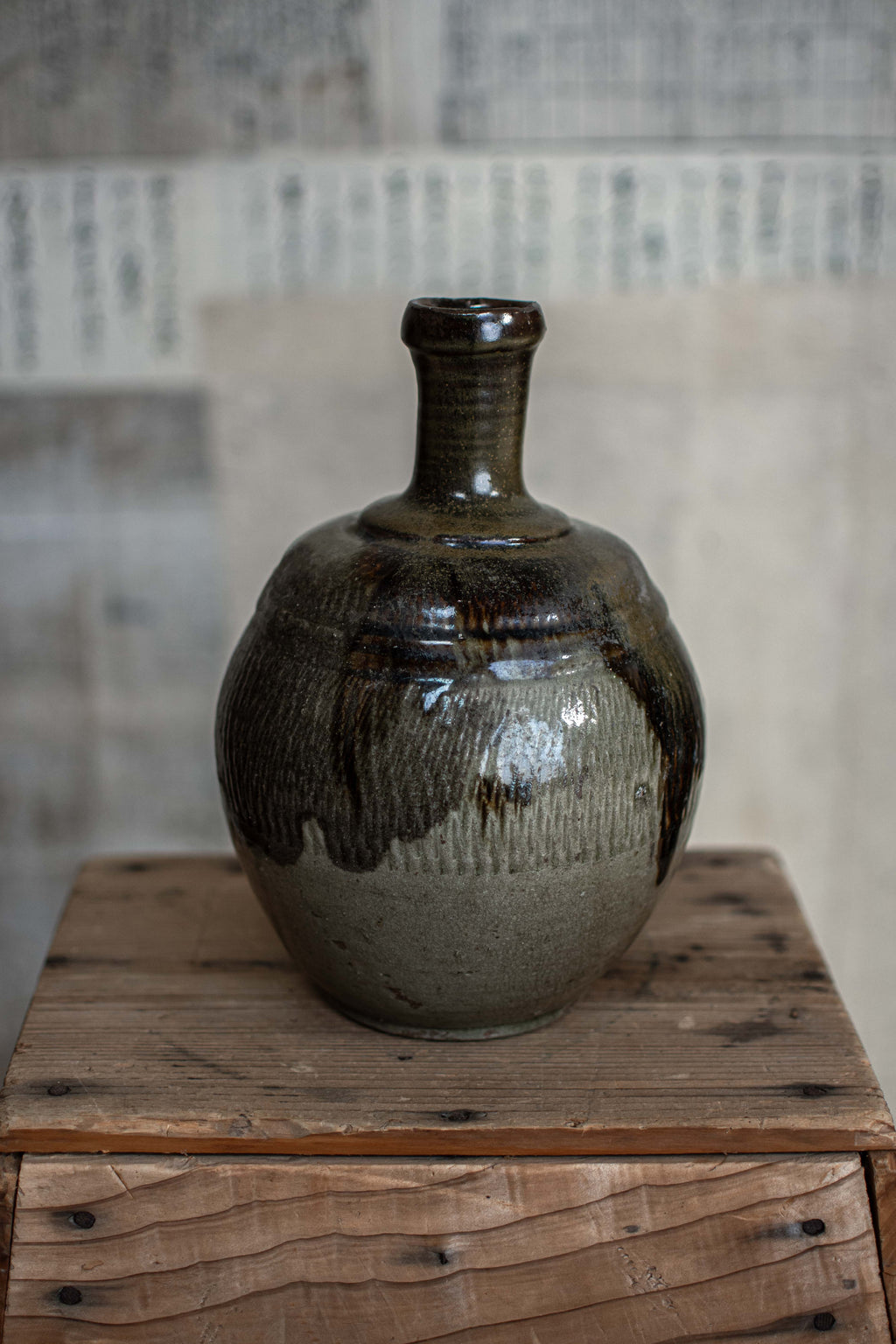 Antique Japanese Sake Bottle