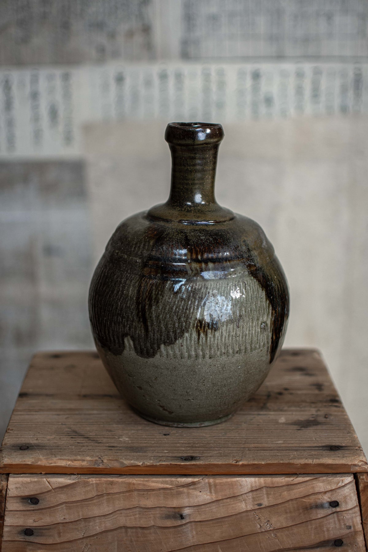 Antique Japanese Sake Bottle