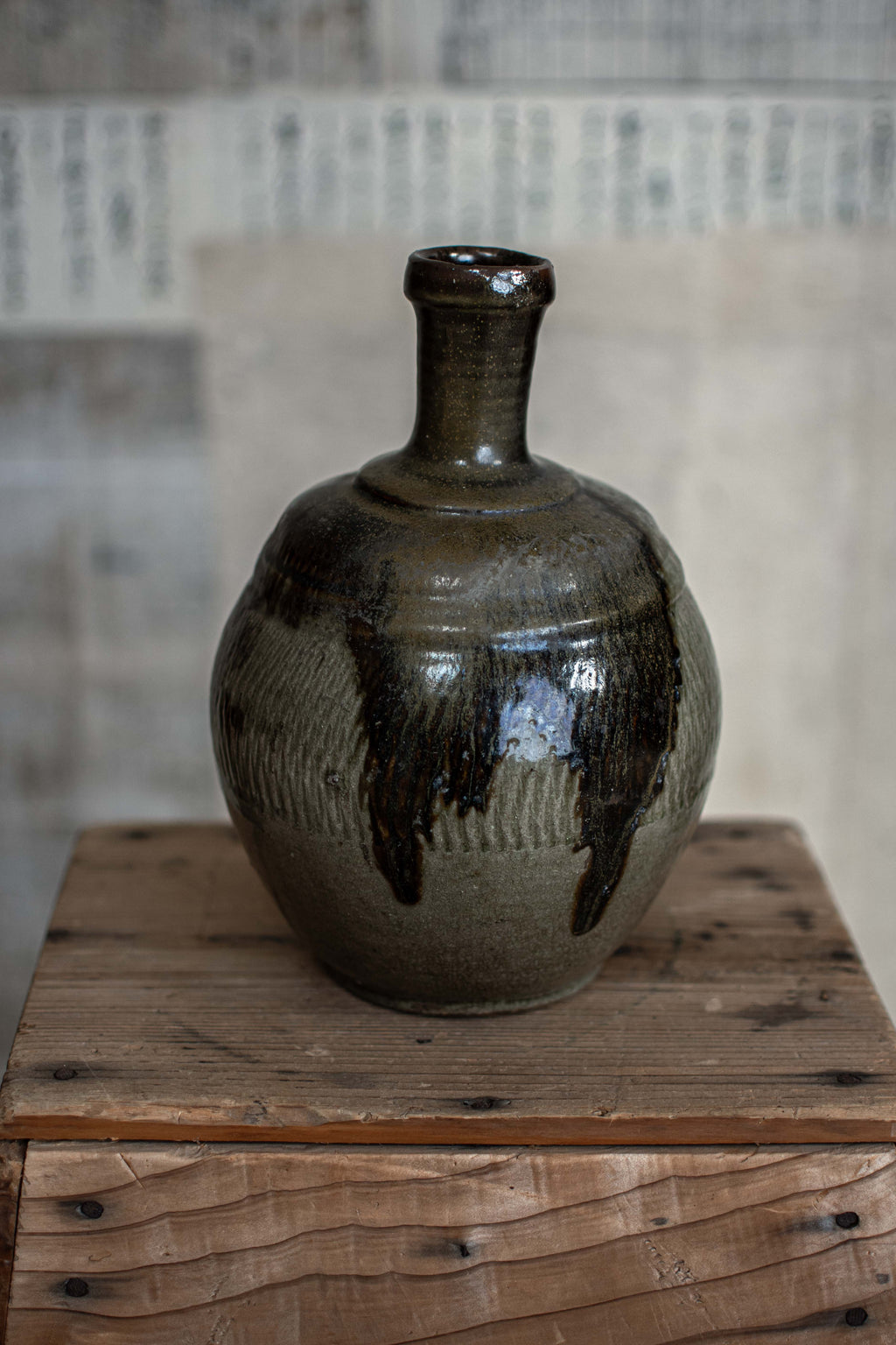 Antique Japanese Sake Bottle