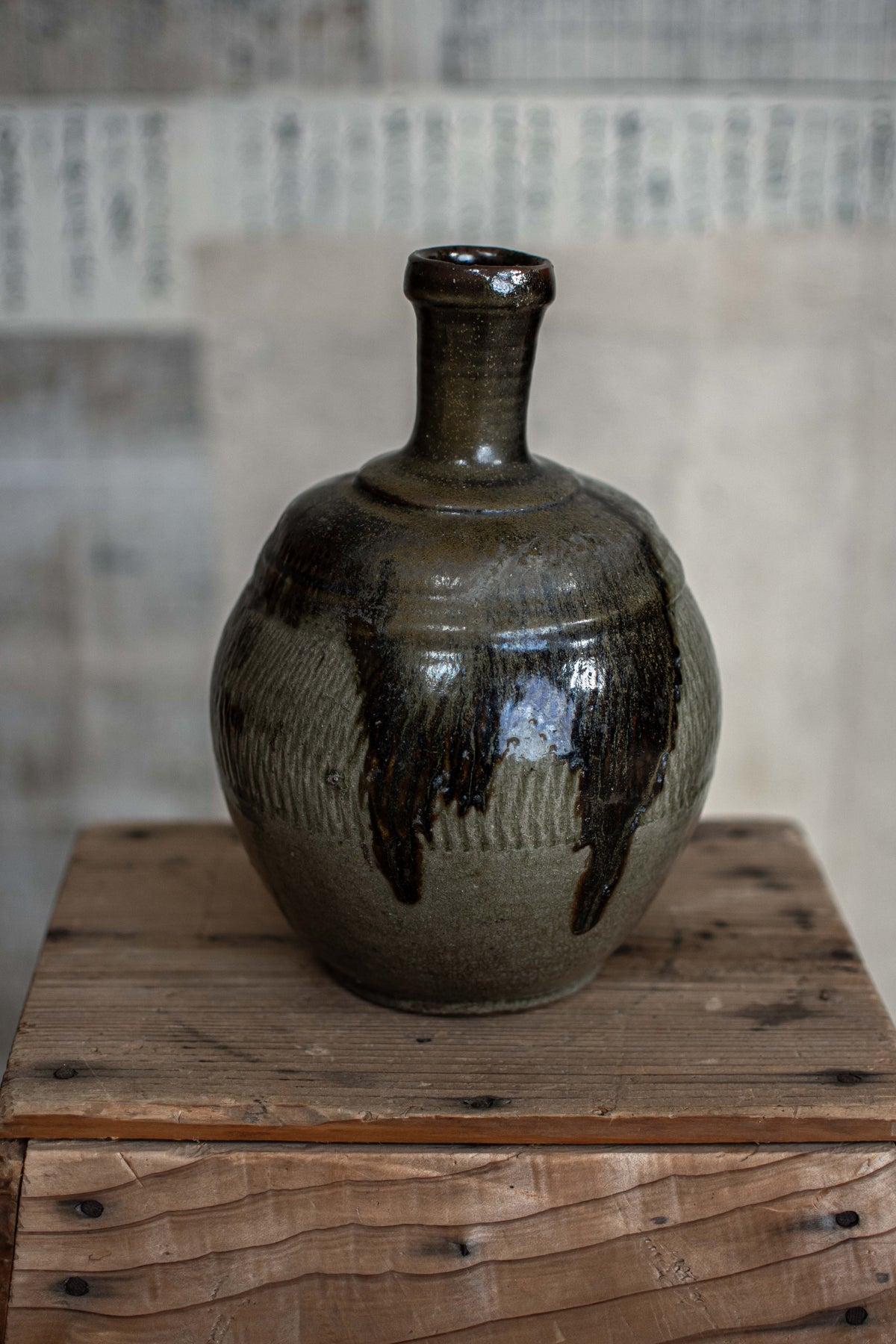 Antique Japanese Sake Bottle